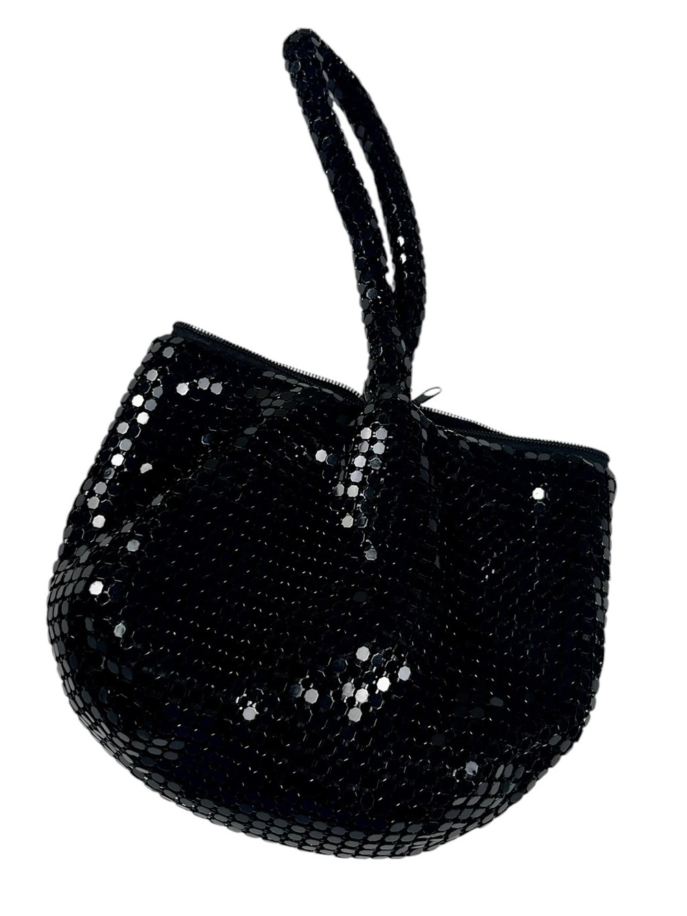 Black Sequin Cocktail Bag Small Evening Shoulder Purse Sparkle Party. Sku 168